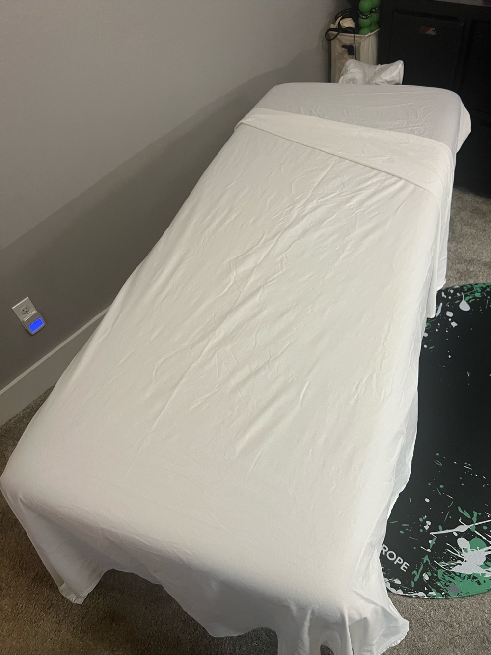 White Massage Table Sheets by NRG